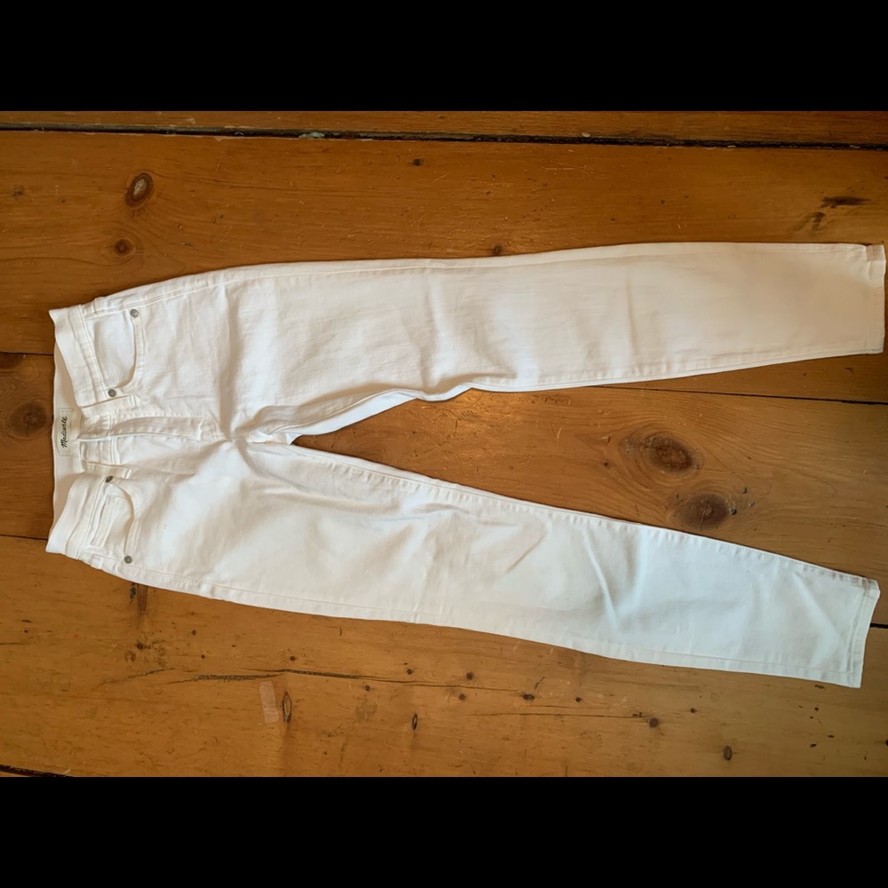 Madewell white skinny jeans